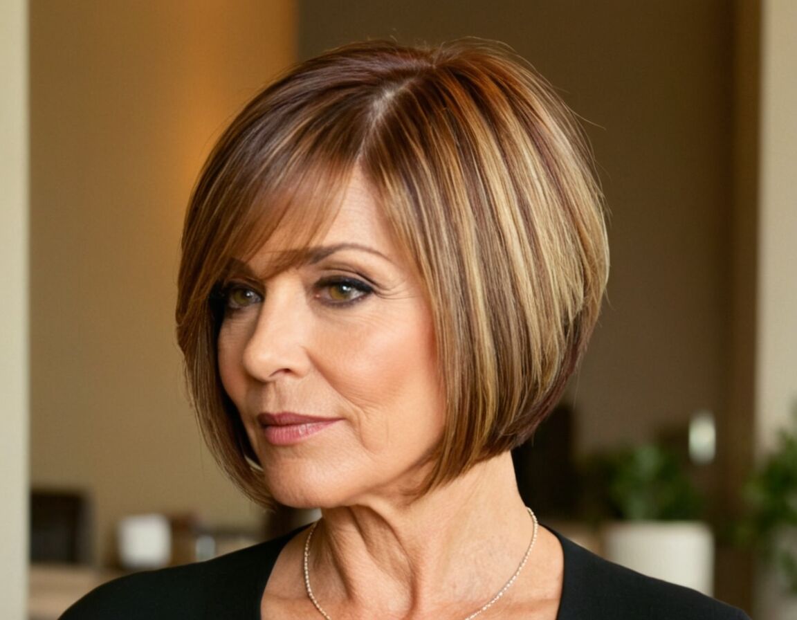Asymmetrische Bobs sorgen für einen modernen Touch   - Bob Frisuren gestuft ab 50: Die schönsten Looks für reife Frauen