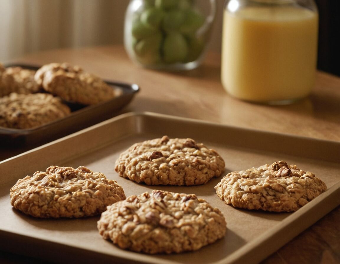 Im vorgeheizten Ofen goldbraun backen - Haferflocken-Kekse mit 3 Zutaten: Schnell und super lecker