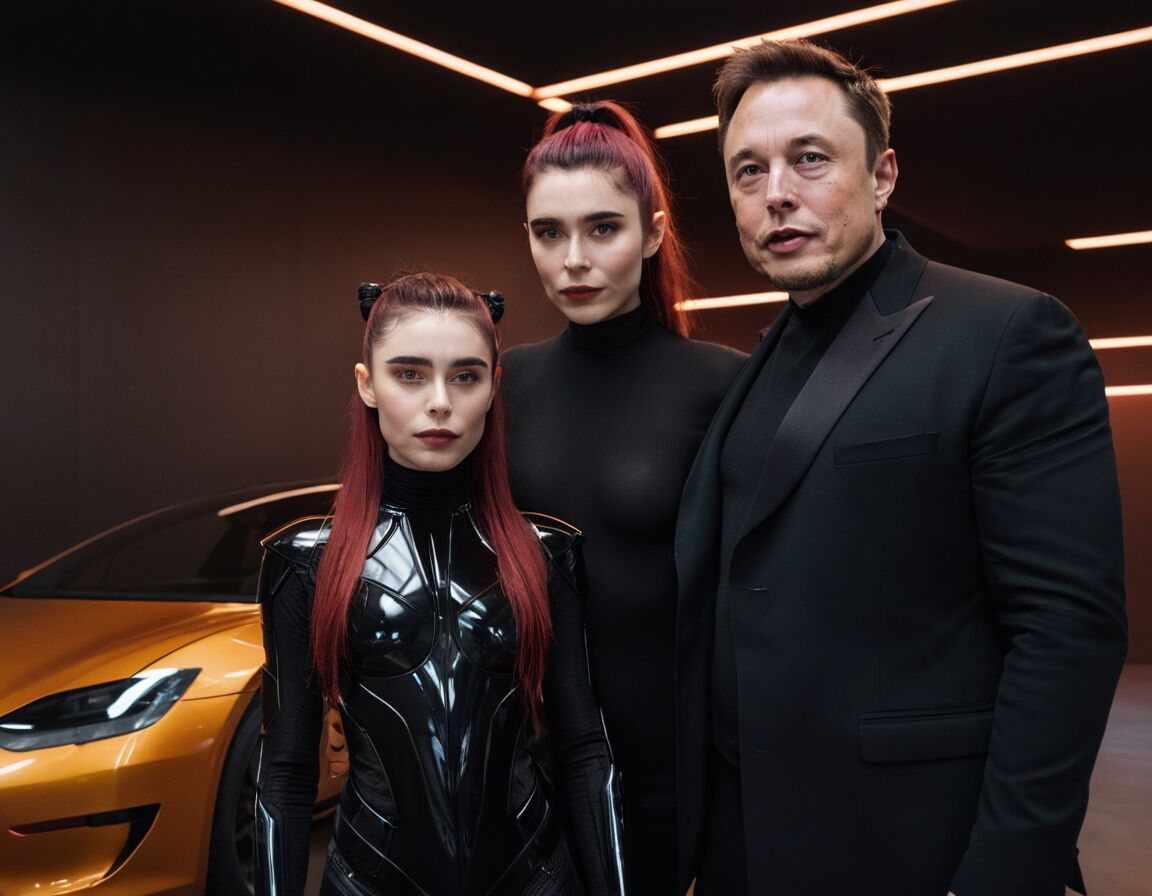 Mit Grimes: Tochter Exa Dark Sideræl Musk, genannt Y   - Wie heißen die Kinder von Elon Musk? Ein Überblick