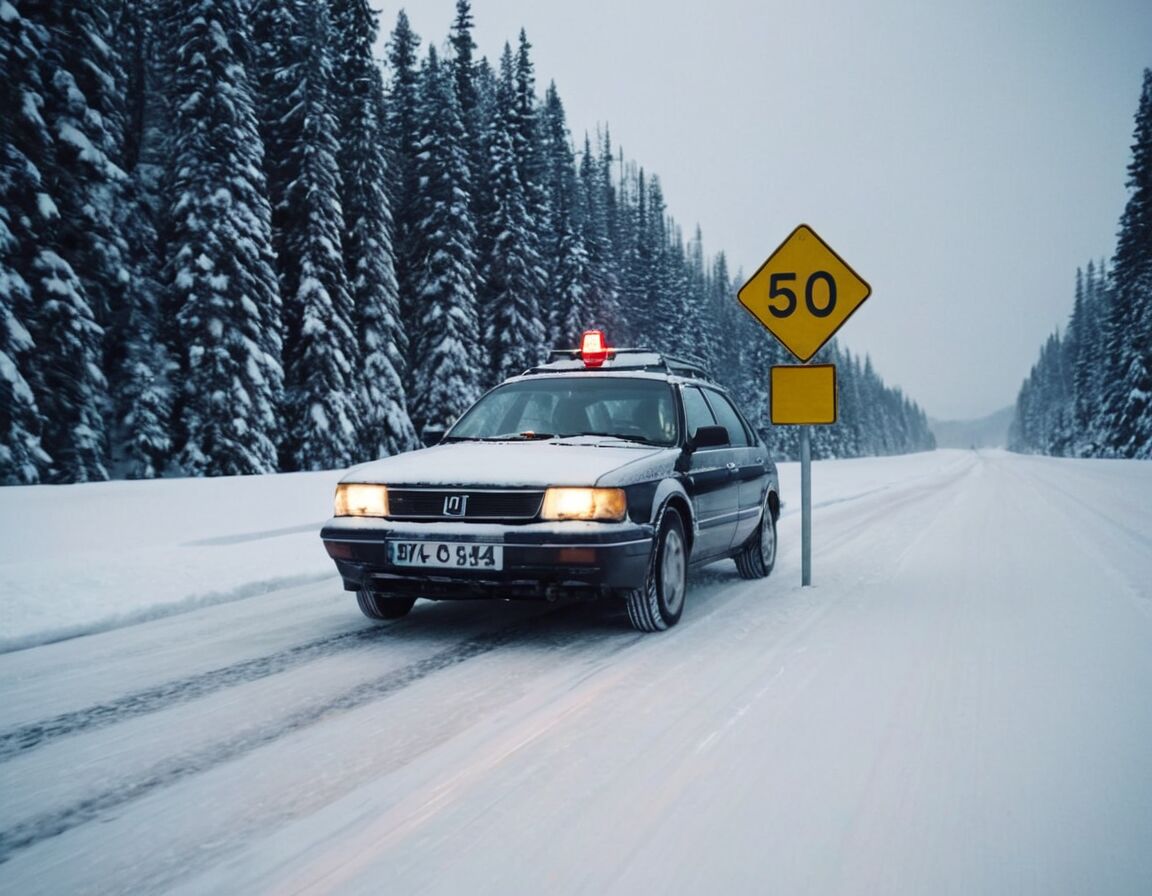 Überschreitung kann Bußgeld und Punkte zur Folge haben - Wie schnell darf ein Kraftfahrzeug mit Schneeketten höchstens fahren? Gesetzliche Regeln