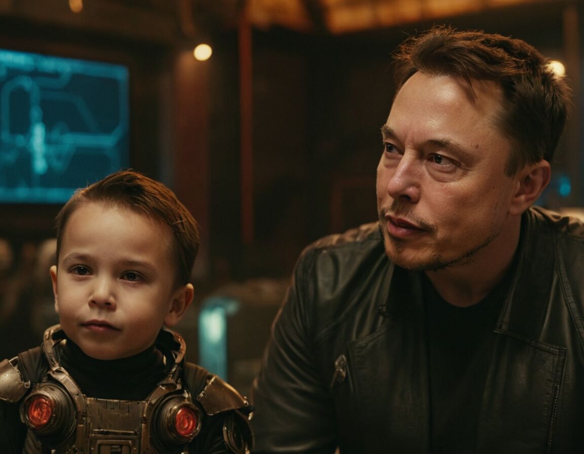 Mit Grimes: Sohn Techno Mechanicus, genannt Tau   - Wie heißen die Kinder von Elon Musk? Ein Überblick