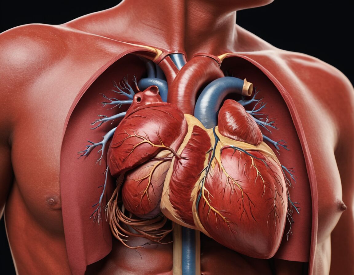Herz liegt oberhalb des Zwerchfells   - Auf welcher Seite ist das Herz? Anatomie leicht erklärt
