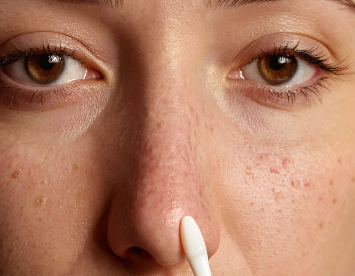 Teebaumöl sanft auf die betroffene Stelle tupfen   - Pickel in der Nase – Ursachen und effektive Hausmittel