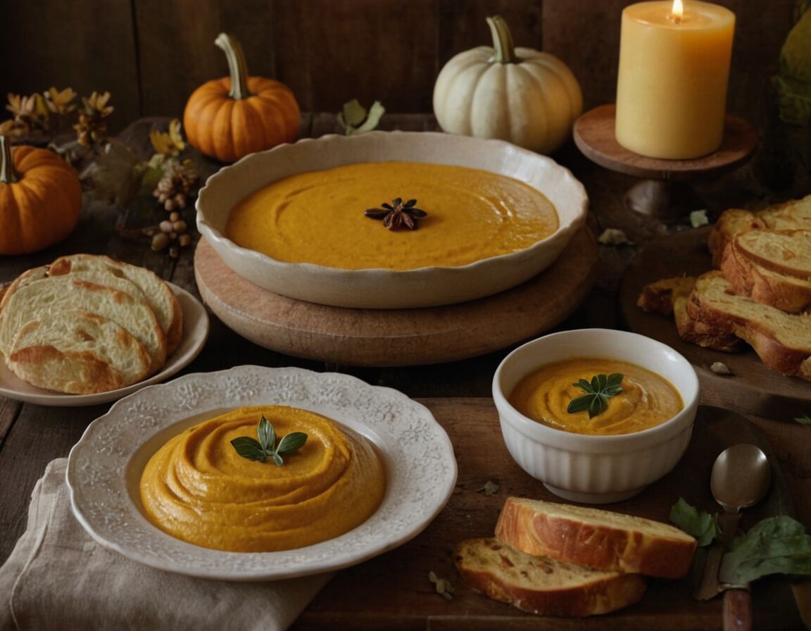 Kürbispüree als Beilage oder Dip verwenden - Kürbis Rezepte schnell und einfach – Herbstliche Vielfalt genießen