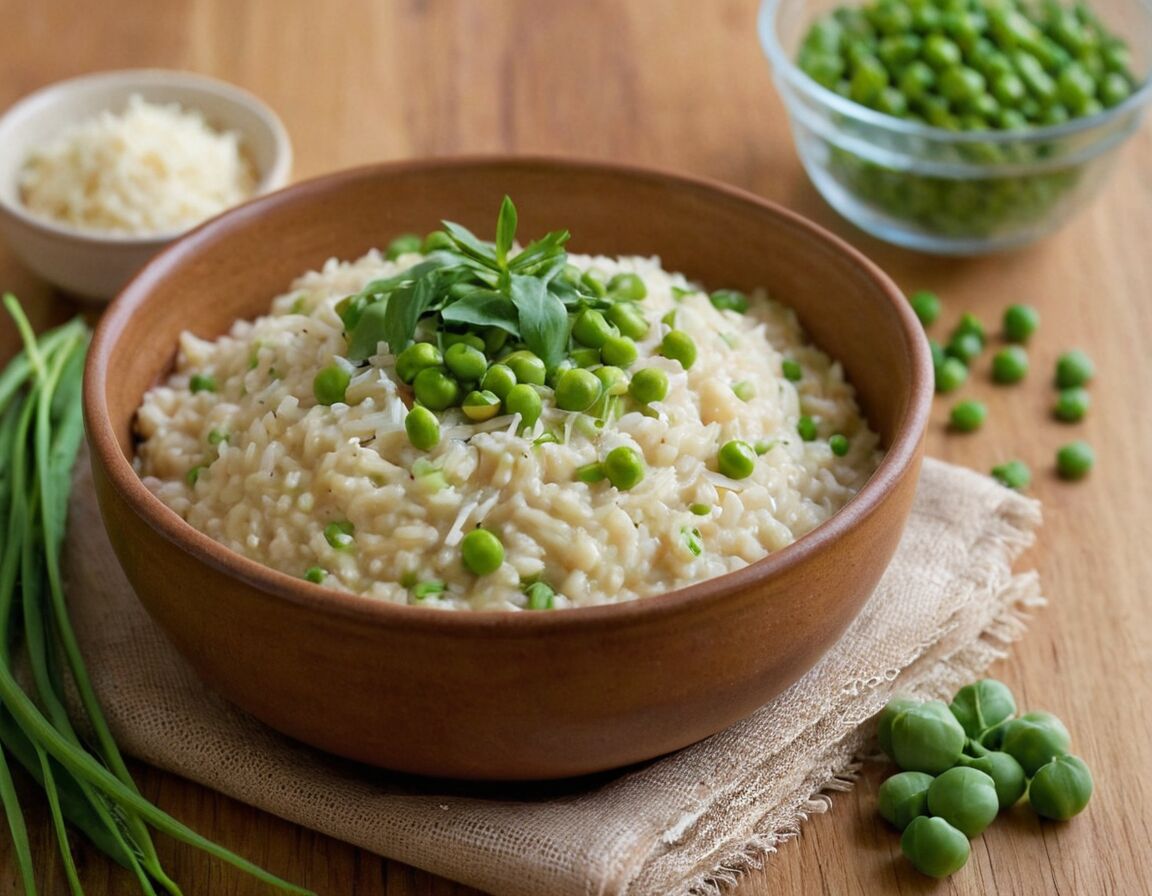 Kohlrabi-Risotto mit Parmesan und Erbsen   - Kohlrabi Rezepte schnell und einfach – Frische Ideen aus der Küche